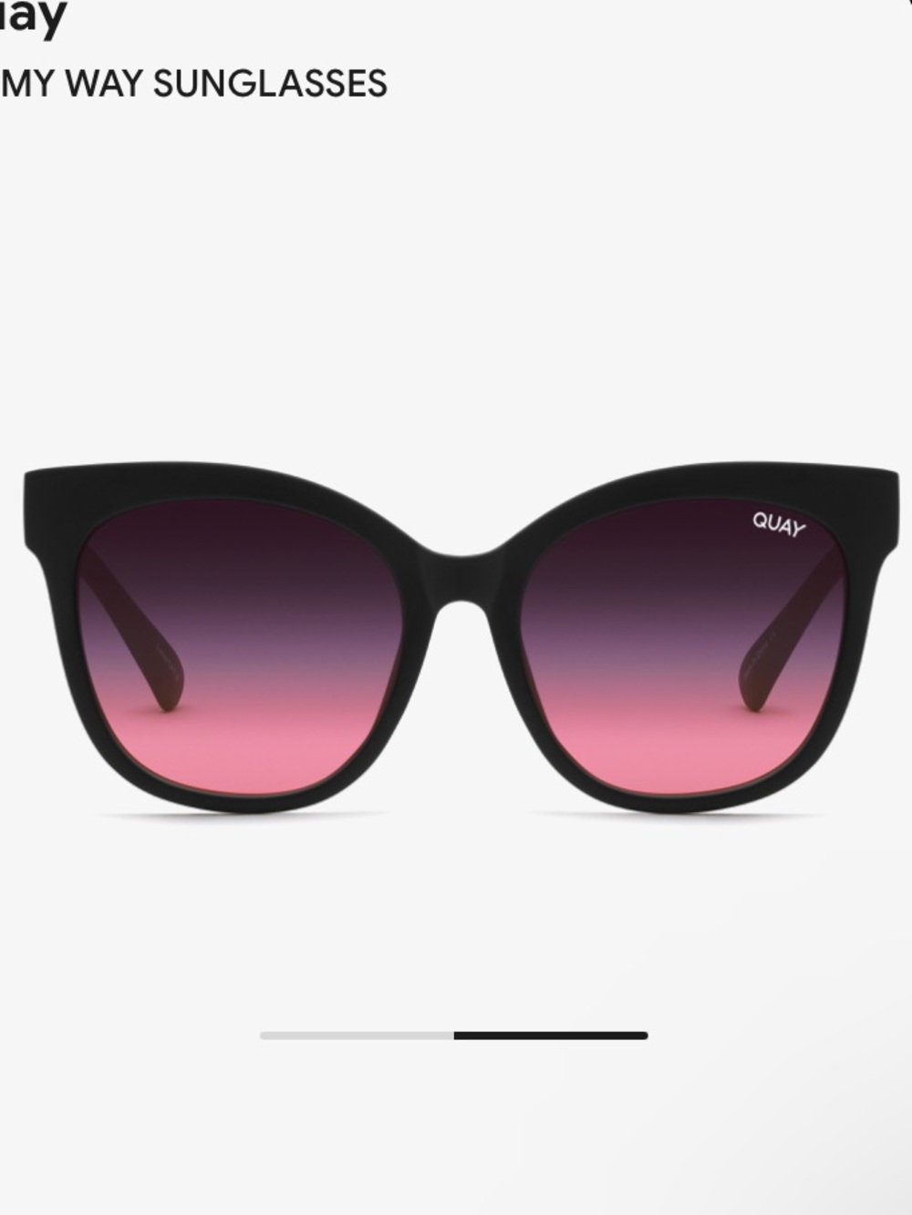 Rare Quay Australia It's My Way Sunglasses Matte Black Pink Fade